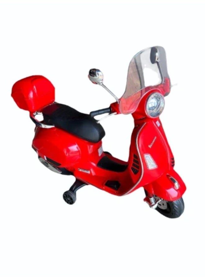 Vespa Motorcycle With Box Red Q618P - Image 3